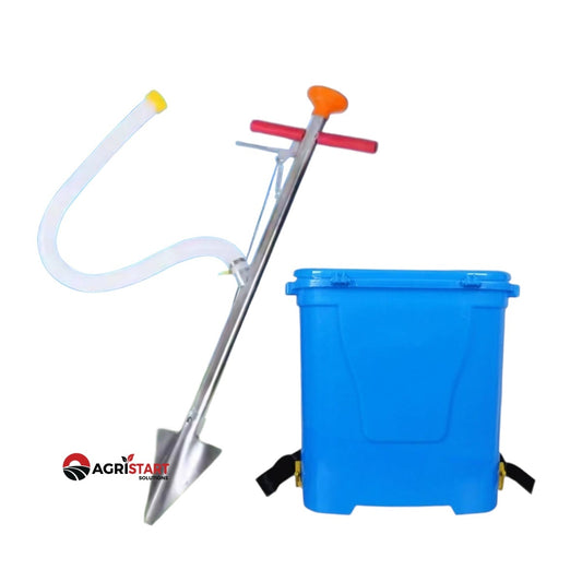 Precision Fertilizer & Seeder Long-Handled 90cm with 20L Bucket Backpack