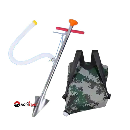 Precision Fertilizer & Seeder Long-Handled 90cm with 20L Camo Backpack