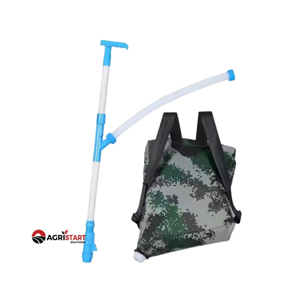 Manual Fertilizer Spreader with 20L Camouflage Backpack
